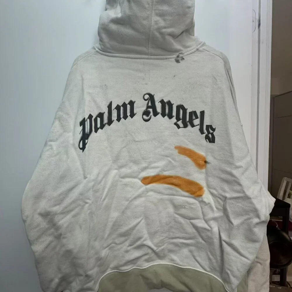 Palm Angels Palm Neon Hoodie 'Off White/Multicolor' - Picture 3 of 4